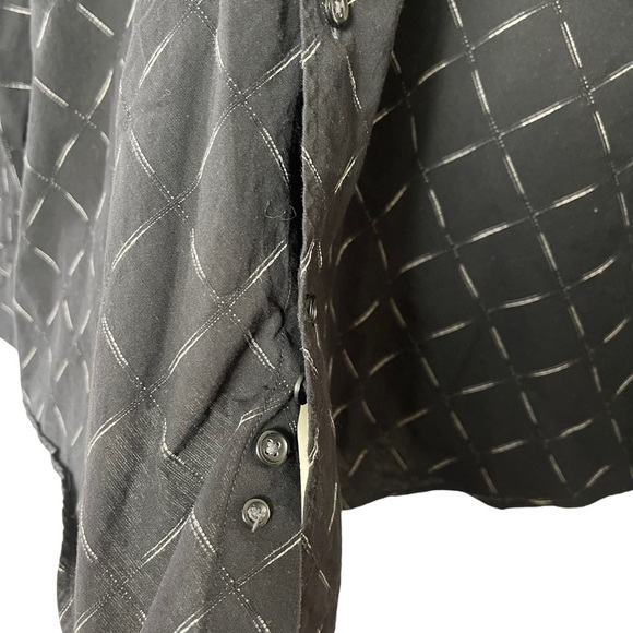 Pronto Uomo Mens Black Check Print Long Sleeve Shirt Size XXL - Picture 4 of 12